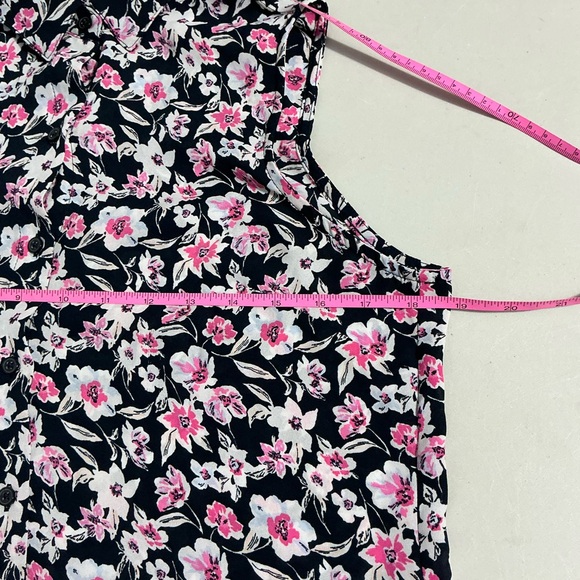 Banana Republic Riley sleeveless collared button-down floral shirt size SP - Picture 6 of 8